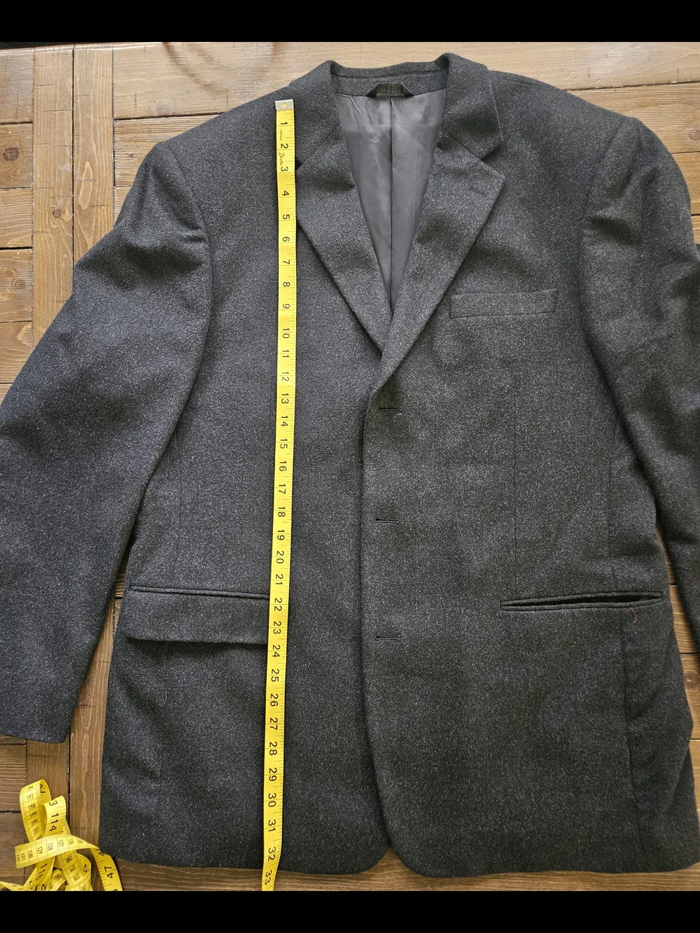 Gianfranco Ruffini Italy Men’s Blazer 46L Wool Silk Cashmere Gray Sport Coat